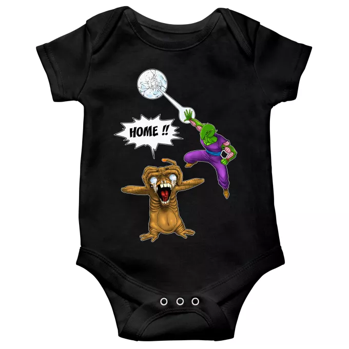 Short sleeve Baby Bodysuits Parody of Dragon Ball Z - DBZ Piccoloand ET the Extra-Terrestrial