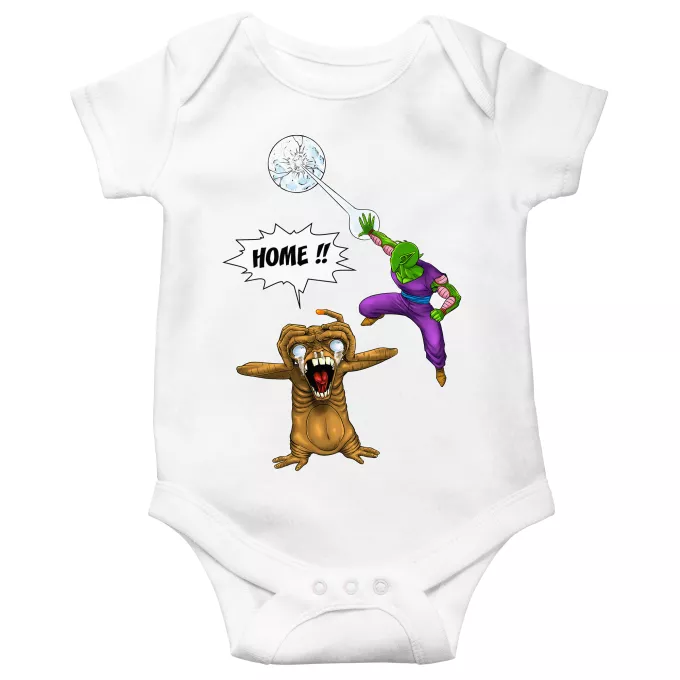 Short sleeve Baby Bodysuits Parody of Dragon Ball Z - DBZ Piccoloand ET the Extra-Terrestrial