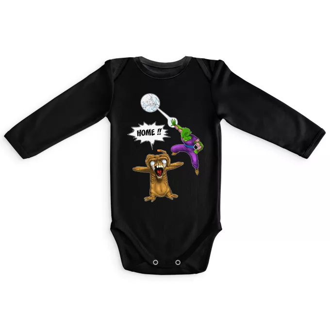 Long sleeve Baby Bodysuits Parody of Dragon Ball Z - DBZ Piccoloand ET the Extra-Terrestrial