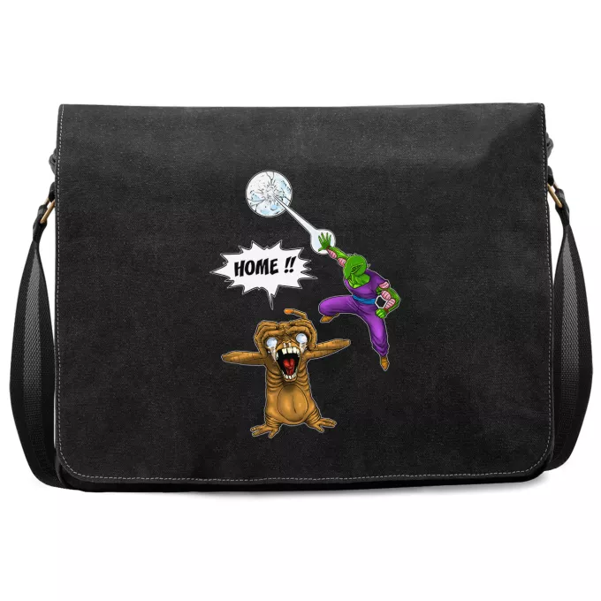 Premium Messenger Bag Parody of Dragon Ball Z - DBZ Piccoloand ET the Extra-Terrestrial