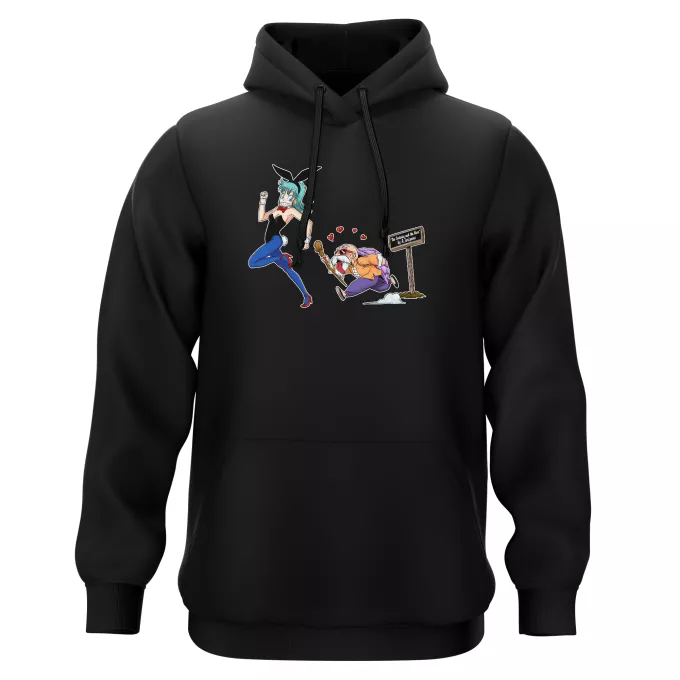 Hooded Sweatshirts Parody of Dragon Ball Master Roshi and Bulma