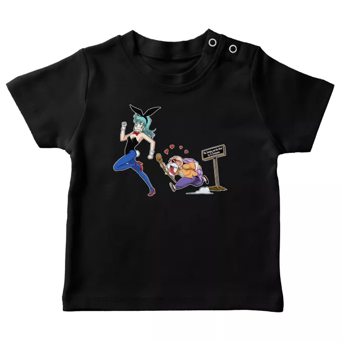 Baby's T-shirts Parody of Dragon Ball Master Roshi and Bulma