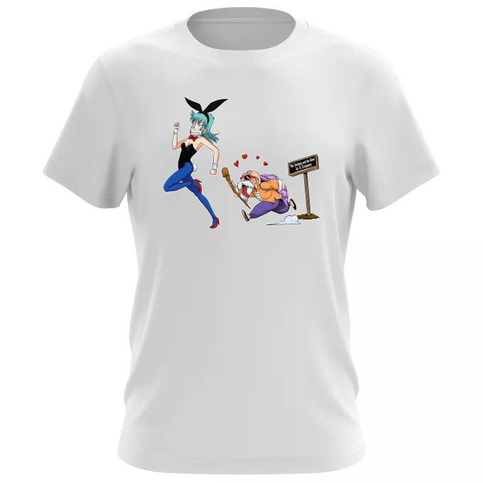 Men's T-shirts Parody of Dragon Ball Master Roshi and Bulma