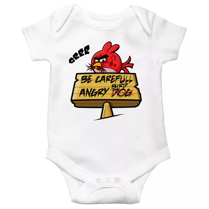 Short sleeve Baby Bodysuits Parody of Angry Birds Angry Birds