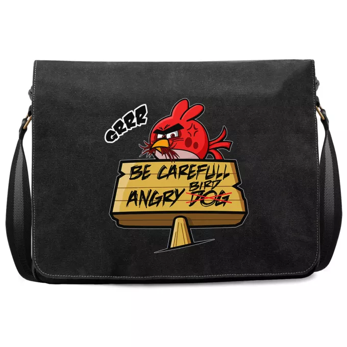 Premium Messenger Bag Parody of Angry Birds Angry Birds