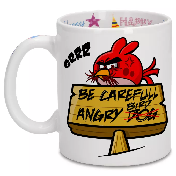 Happy Birthday Mugs Parody of Angry Birds Angry Birds