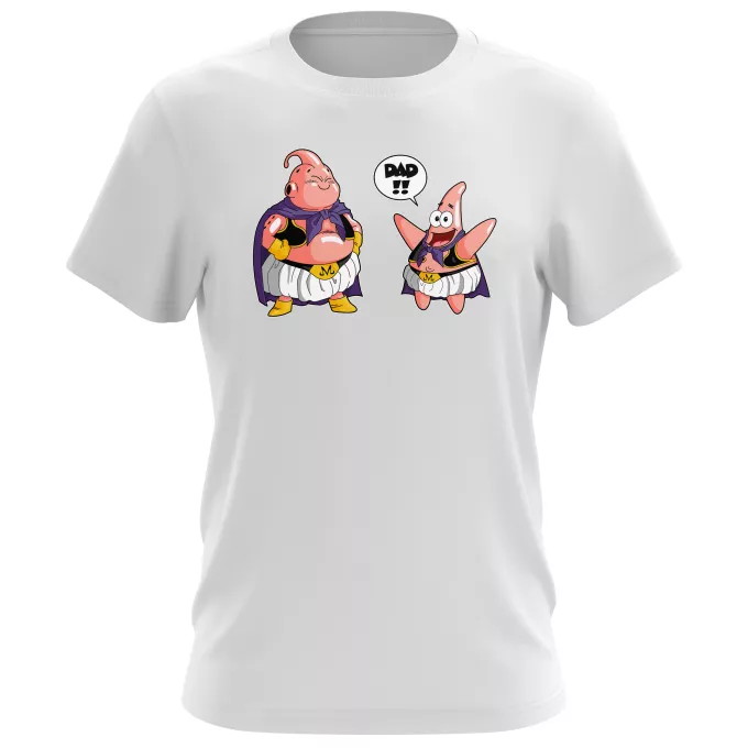 Men's T-shirts Parody of Dragon Ball Z - DBZ Majin Buu and Patrick Star