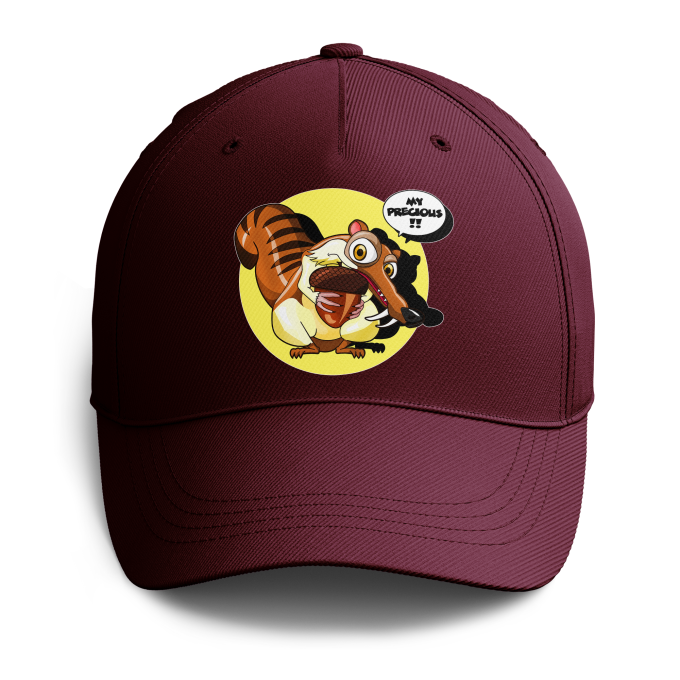 Ice Age Parody Burgundy Red Cap - Scrat and Gollum (Funny Ice Age ...