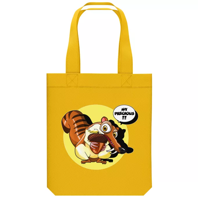 Borsa Tote Bag in cotone organico Paoridia L'era glaciale Scrat e Gollum