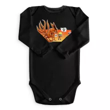 Pikachu Long sleeve Baby Bodysuit “Pikachu, Ash and Kyubi” – Pokémon parody