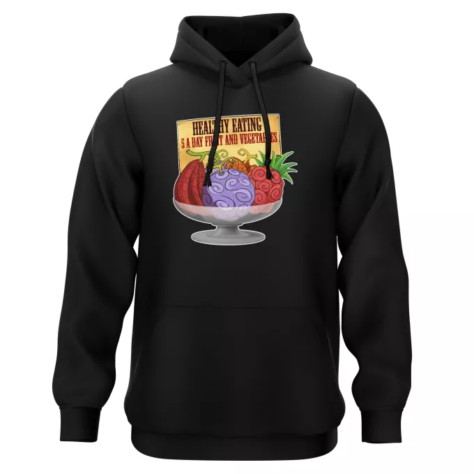 Hooded Sweatshirts Parody of One Piece Devil Fruits - Gum-Gum Fruit