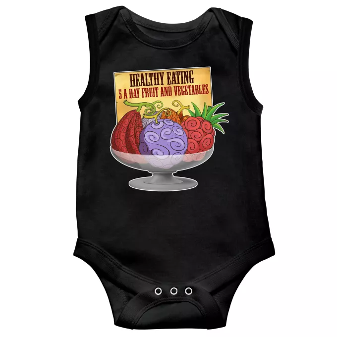 Sleeveless Baby Bodysuits Parody of One Piece Devil Fruits - Gum-Gum Fruit