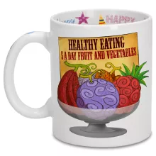 Devil Fruits Mug “Gum-Gum Fruit” – One Piece parody