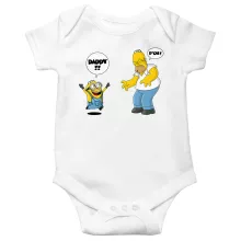 Homer Simpson Babyromper “Homer Simpson en Minion” – Minions parodie