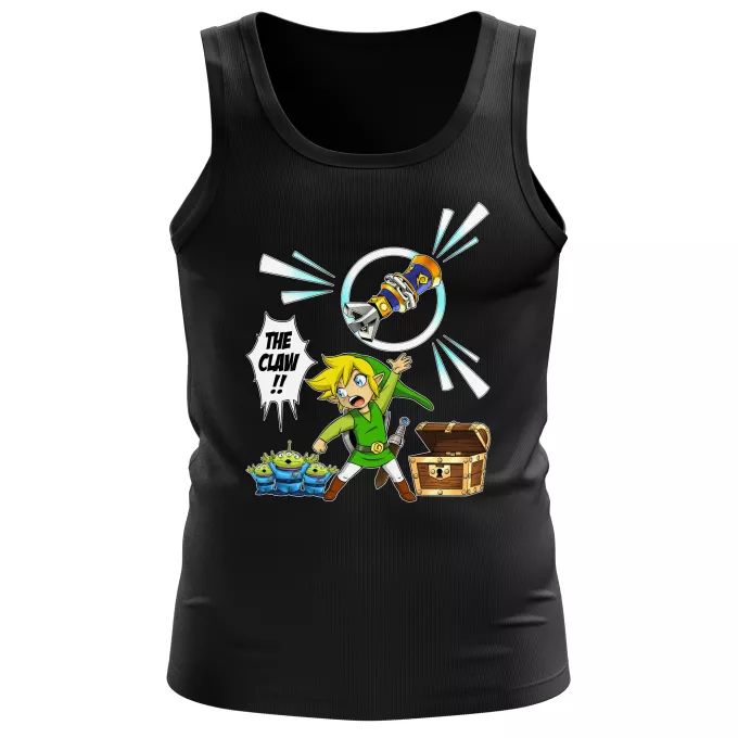 Men Tank Tops Parody of Zelda Link and the Aliens