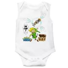 Link Sleeveless Baby Bodysuit “Link and the Aliens” – Zelda parody