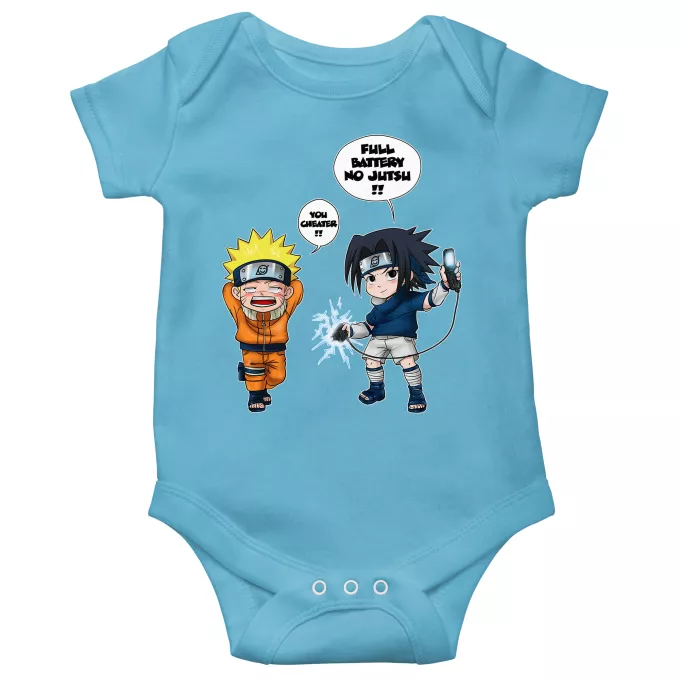 Short-sleeved baby bodysuit (boys) Parody of Naruto Sasuke