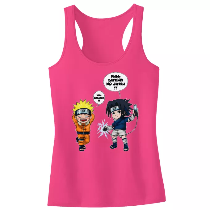 Girls Kids Tank Top Parody of Naruto Sasuke