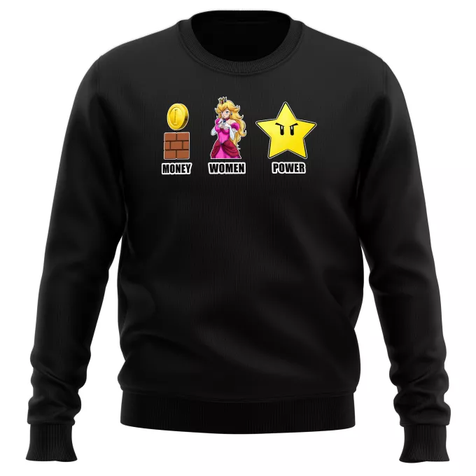 Sudaderas Parodia Super Mario Mario - Women, Money and Power