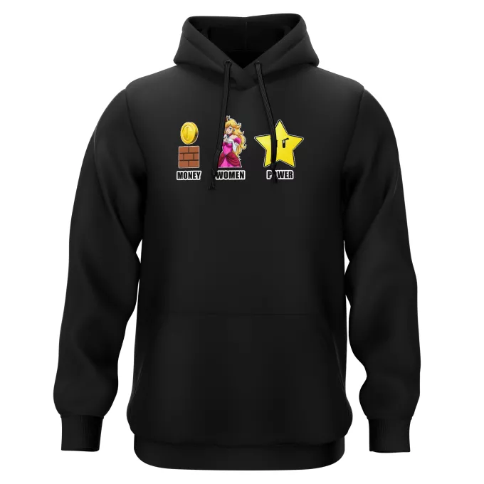 Sudaderas con capucha Parodia Super Mario Mario - Women, Money and Power