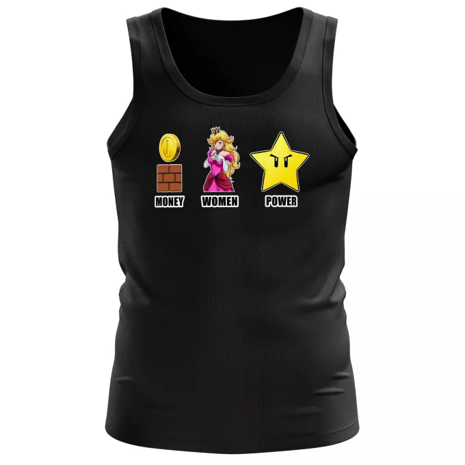 Camisetas de tirantes Hombres Parodia Super Mario Mario - Women, Money and Power