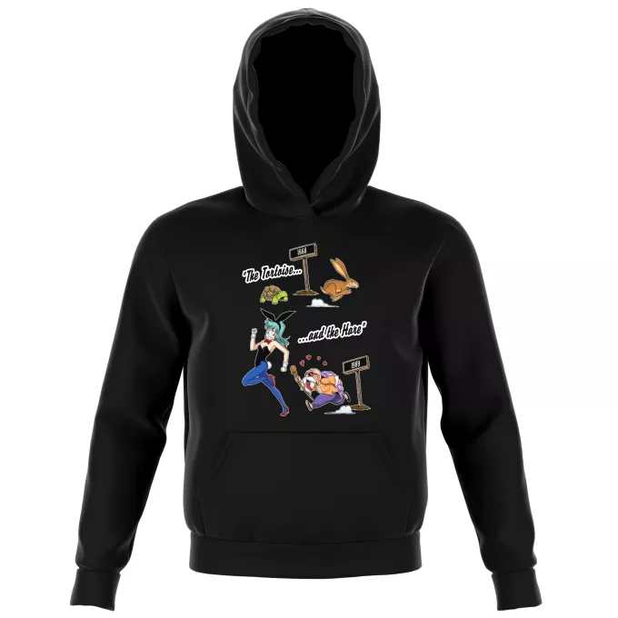 Kids Hooded Sweatshirts Parody of Dragon Ball Kame Sennin and Bulma