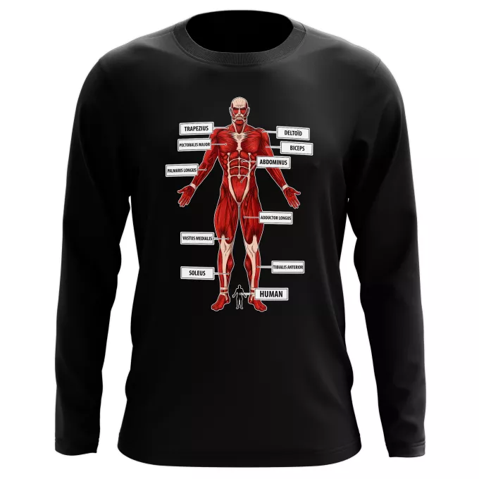 Long sleeve T-shirts Parody of Attack on Titan The colossal Titan