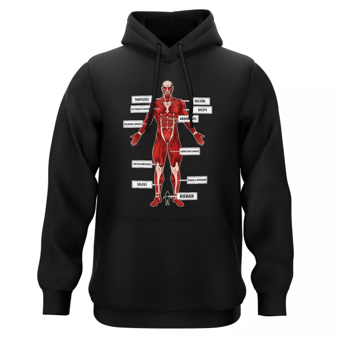 Hooded Sweatshirts Parody of Attack on Titan The colossal Titan