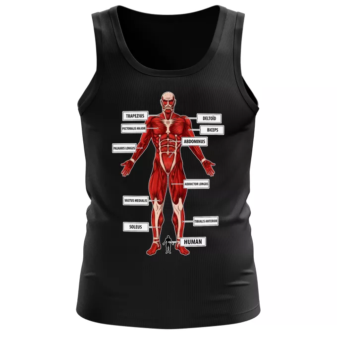 Men Tank Tops Parody of Attack on Titan The colossal Titan