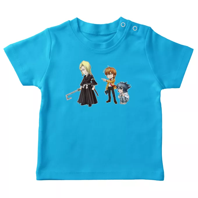 Baby T-shirts Parodi Bleach L, Lignt Yagami och Kira