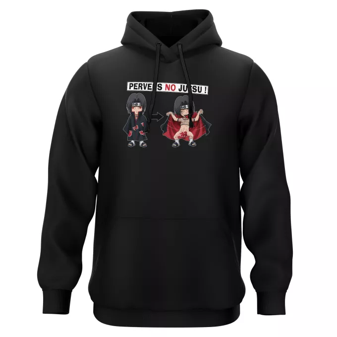 Sweat-shirts à Capuche Parodie Naruto Pervers no Jutsu - Itachi Uchiwa membre de l'Akatsuki
