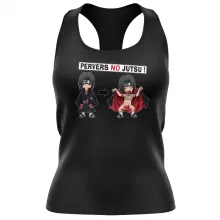 Débardeur Femme Itachi Uchiwa « Pervers no Jutsu » – Parodie Naruto