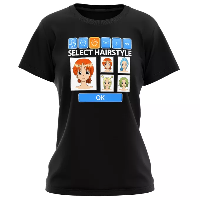 Women T-shirts Parody of One Piece Nami from Straw Hats Pirates Crew