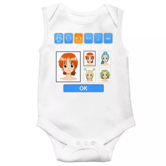 Sleeveless Baby Bodysuits Parody of One Piece Nami from Straw Hats Pirates Crew