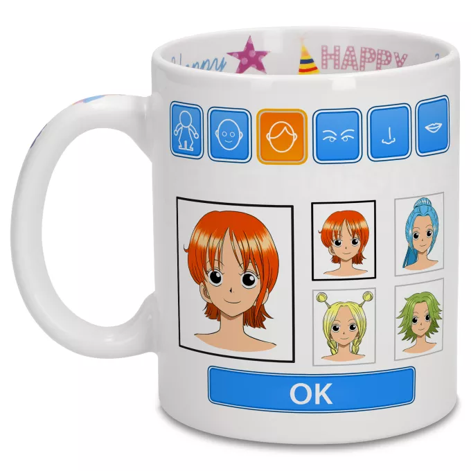 Happy Birthday Mugs Parody of One Piece Nami from Straw Hats Pirates Crew