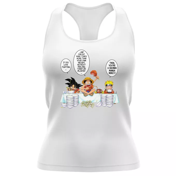 Women's Tank Top Parody of Naruto Son Goku, Naruto and Luffy