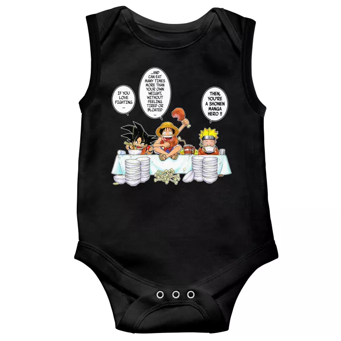 Sleeveless Baby Bodysuits Parody of Naruto Son Goku, Naruto and Luffy
