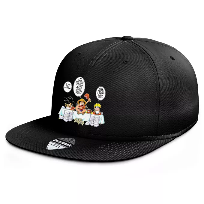 Flat Peak Cap Parody of Naruto Son Goku, Naruto and Luffy