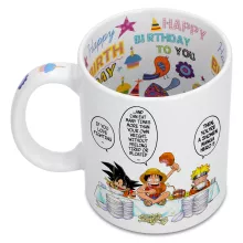 Son Goku Mug “Son Goku, Naruto and Luffy” – Naruto parody