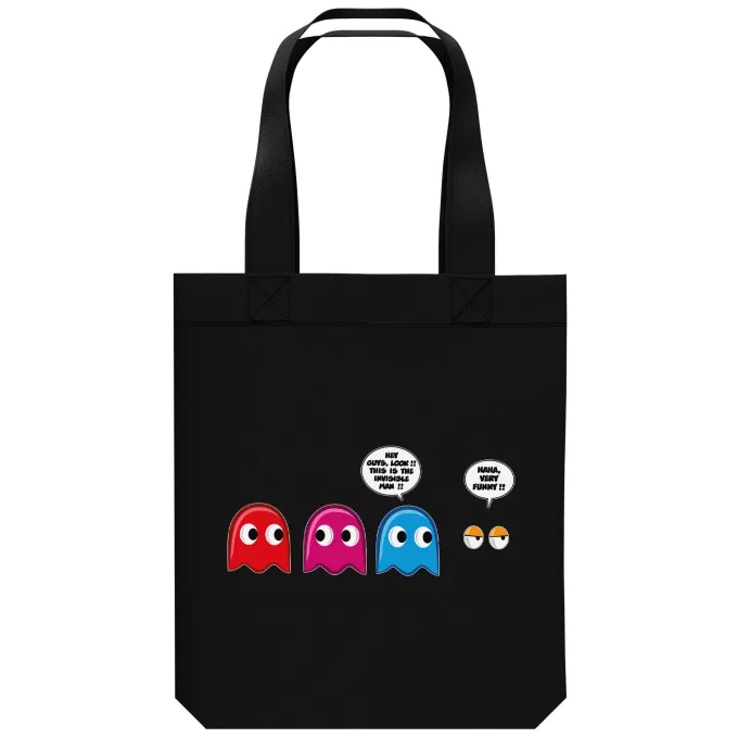 Organic Cotton Tote Bag Parody of Pacman Pacman