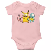 SpongeBob Babyromper (meisje) “SpongeBob, Octo Tentakel, Patrick Ster en Pikachu” – Pokémon parodie