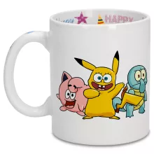 SpongeBob Mok “SpongeBob, Octo Tentakel, Patrick Ster en Pikachu” – Pokémon parodie