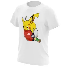 Pikachu T-Shirt “Pikachu und Satoshi” – Parodie auf Pokémon