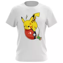 Pikachu T-Shirt “Pikachu und Satoshi” – Parodie auf Pokémon