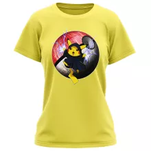 T-shirt de mulher Pikachu “Pikachu e Darth Sidious” – Pokémon de parodia