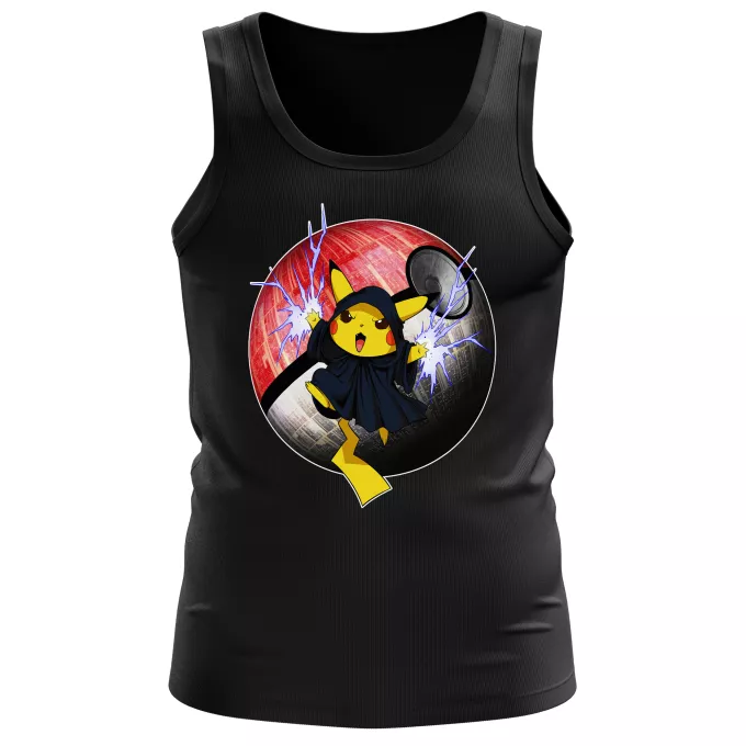 Camisolas de alças homens Paródia Pokémon Pikachu e Darth Sidious