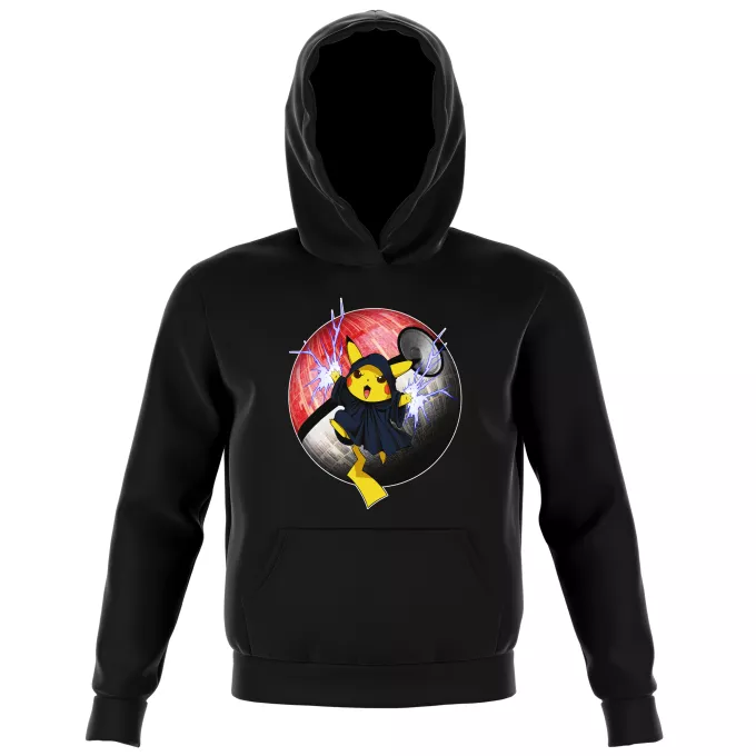Camisolas com capuz para crianças Paródia Pokémon Pikachu e Darth Sidious