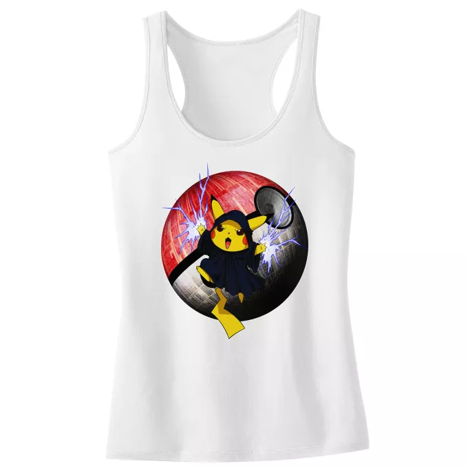 Camisolas de alças crianças raparigas Paródia Pokémon Pikachu e Darth Sidious
