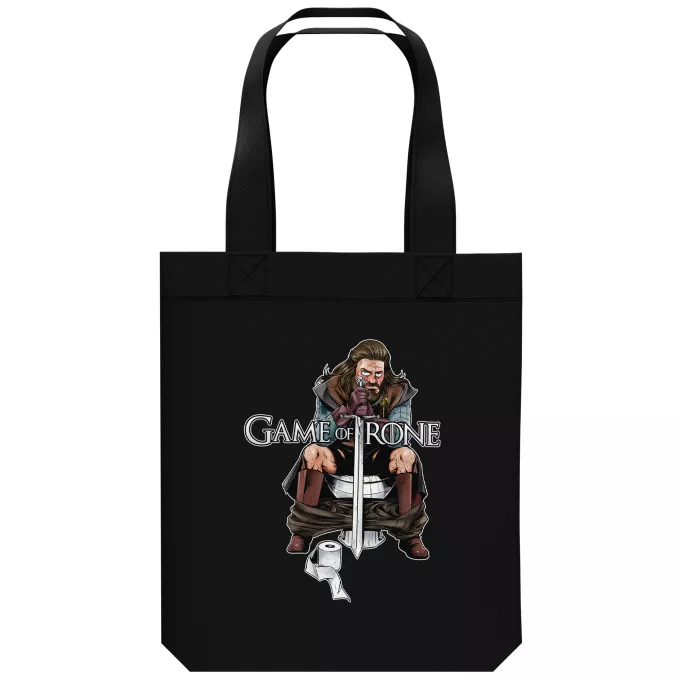 Sac Tote Bag en coton Bio Parodie Game of Thrones Game of Trone... :) - Eddard Stark