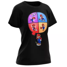 T-shirt Femme Mario « Régime virtuel... » – Parodie Super Mario